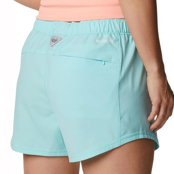 Columbia Women’s PFG Tamiami Pull-On Shorts Medium Gulf Stream Blue NWT - Picture 5 of 7